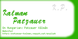 kalman patzauer business card